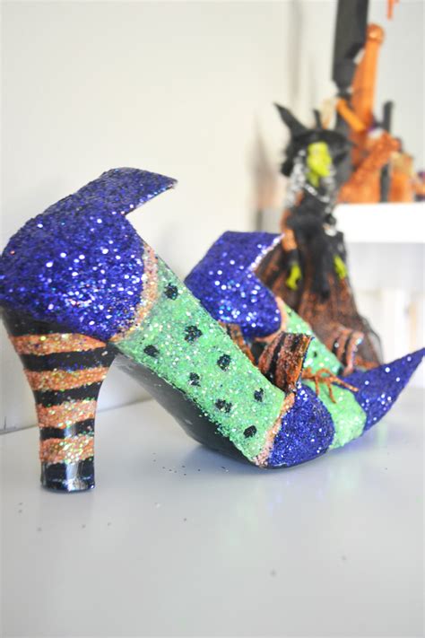 Witch themed footwear decoration